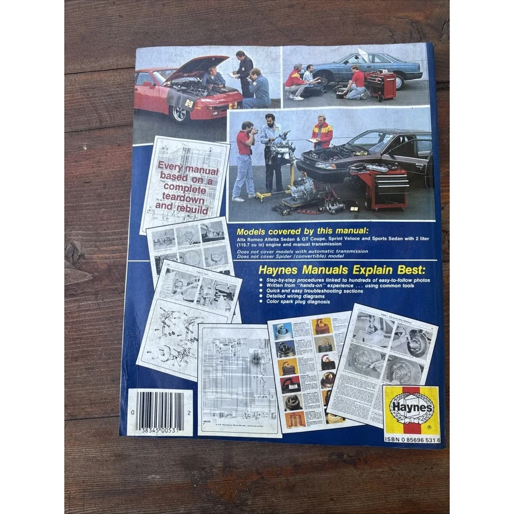 SHOP MANUAL SERVICE REPAIR ALFA ROMEO HAYNES BOOK CHILTON OWNERS WORKSHOP